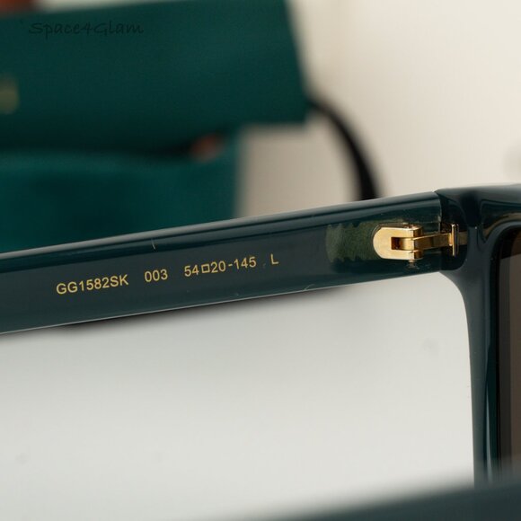 BRAND NEW Gucci GG1582SK 003 Opal Blue Grey Brown Unisex Square Sunglasses main image 4